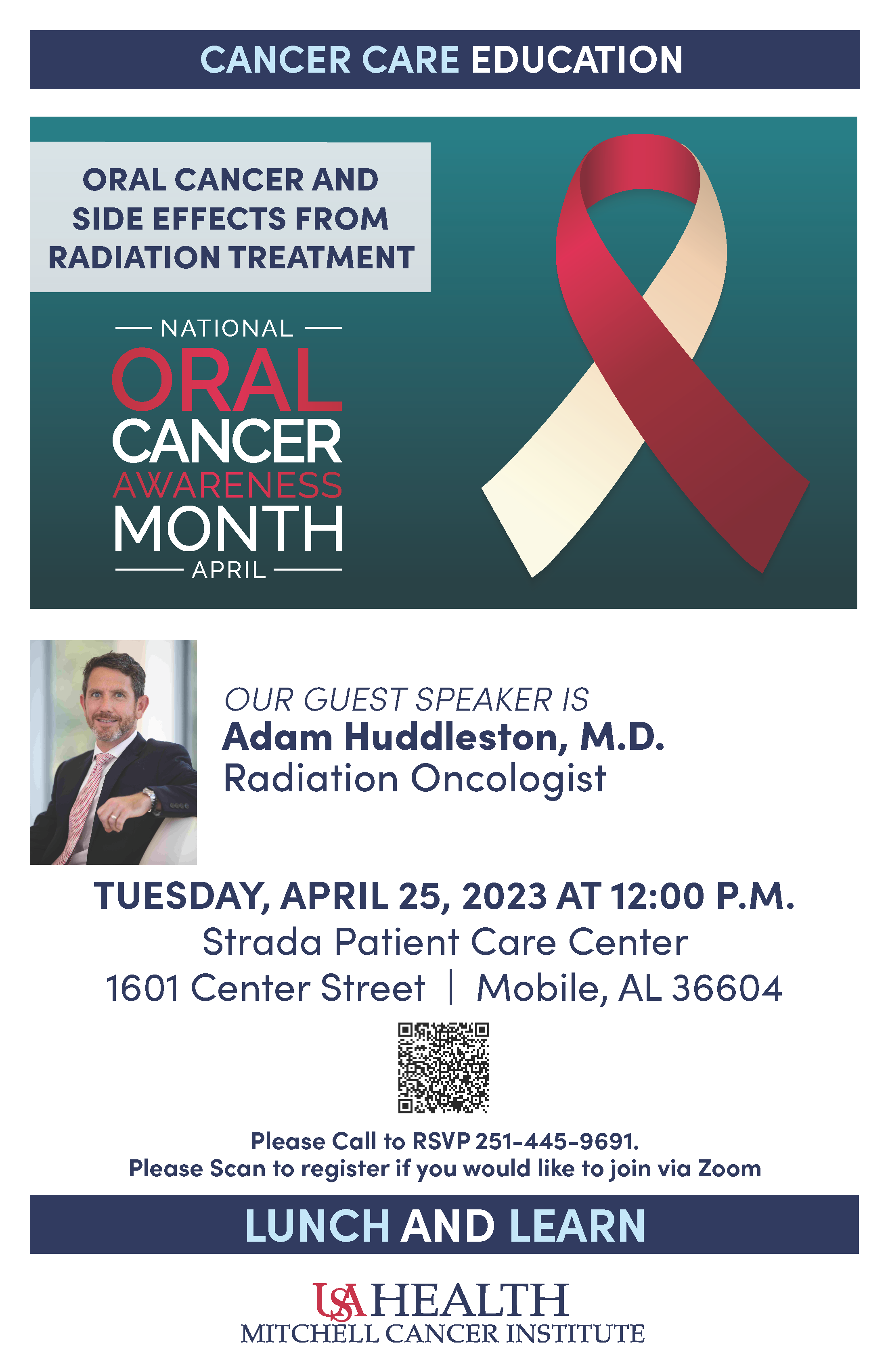 MCI Lunch & Learn: Oral Cancer and Side Effects from Radiation Treatment