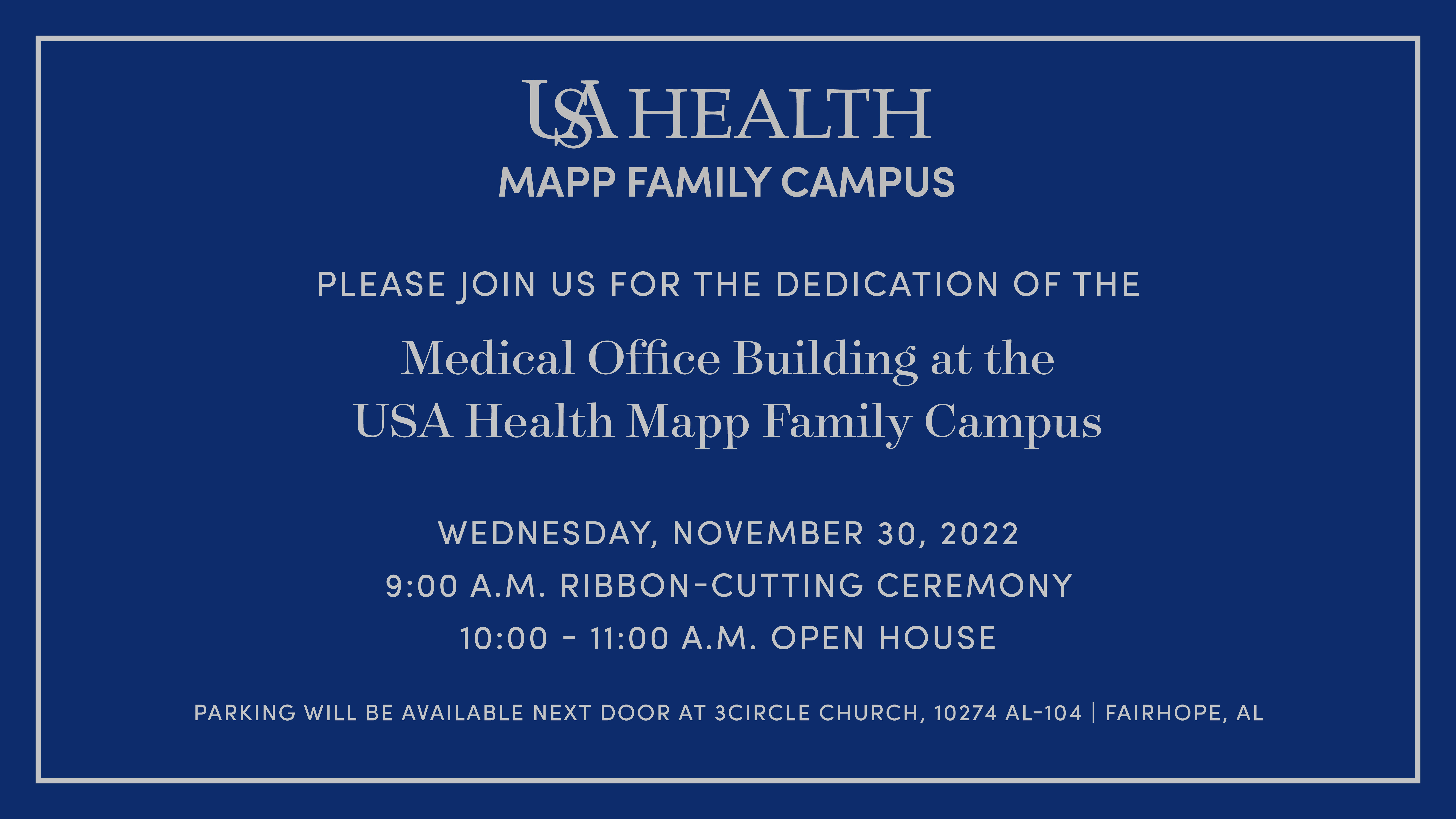 USA Health Mapp Family Campus Dedication