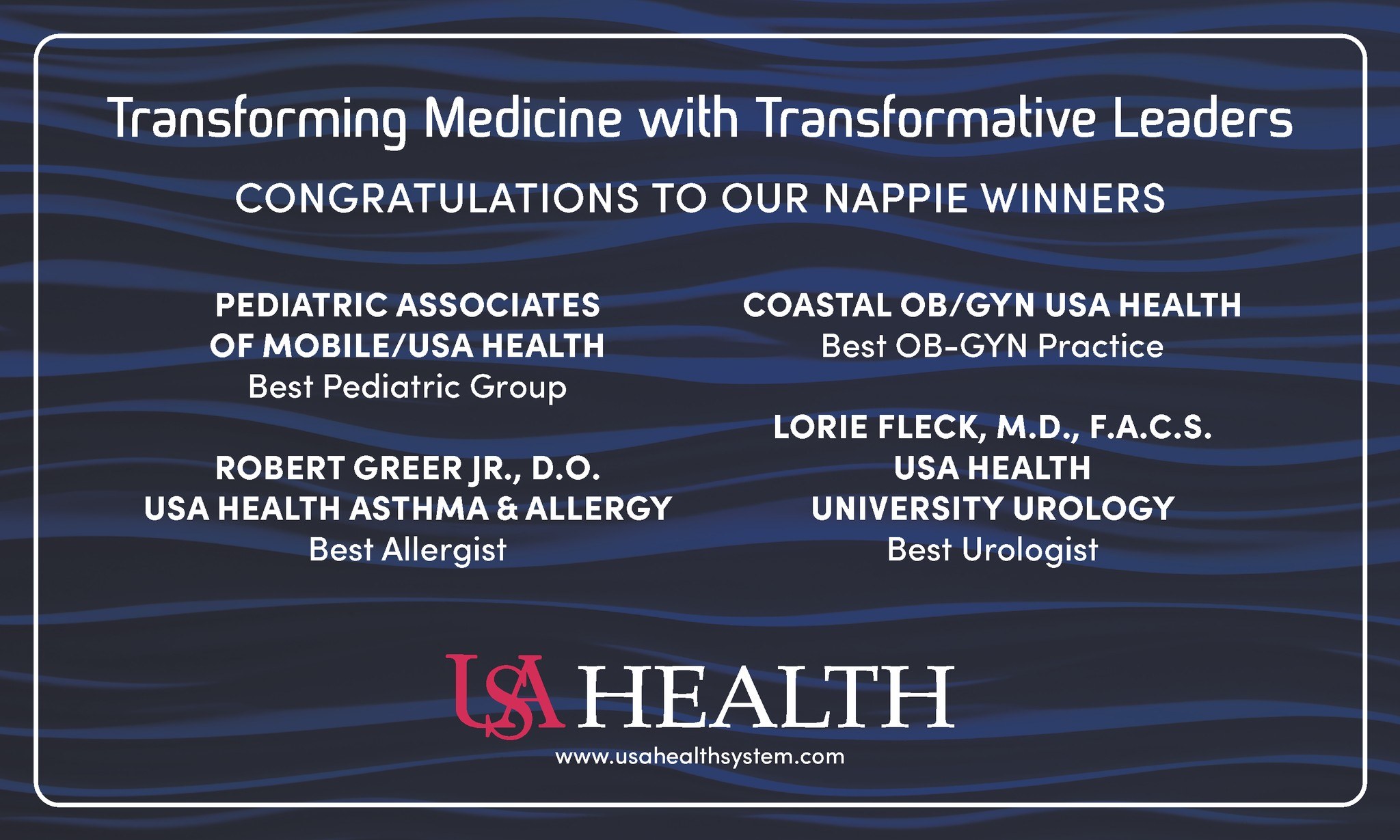USA Health Nappie Award Winners 2023