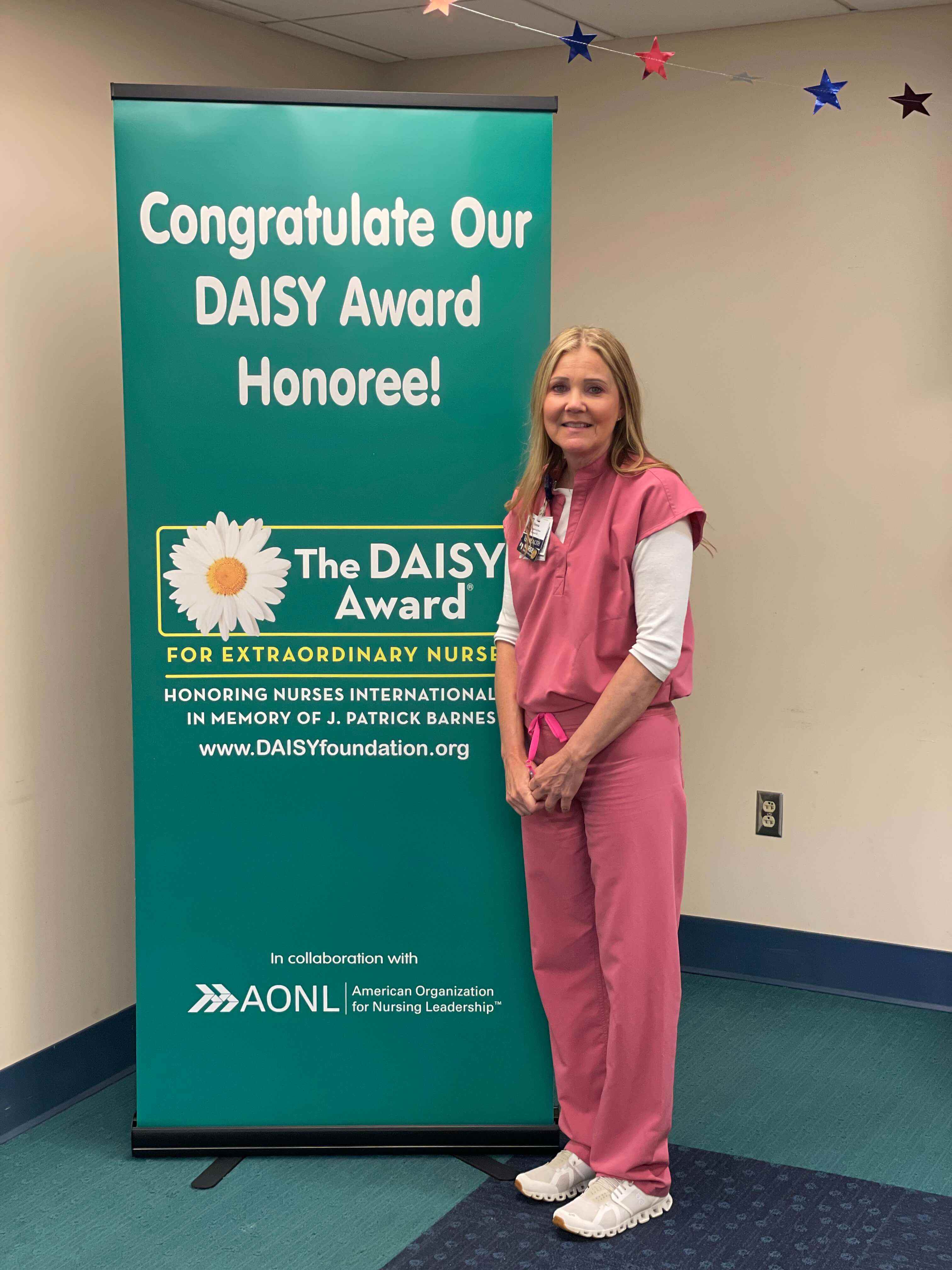 Donna Ward, R.N., a nurse in the neonatal intensive care unit, was nominated for a DAISY Award.