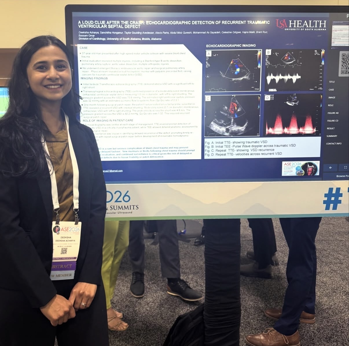 Cardiovascular disease fellow presents research at echocardiography conference
