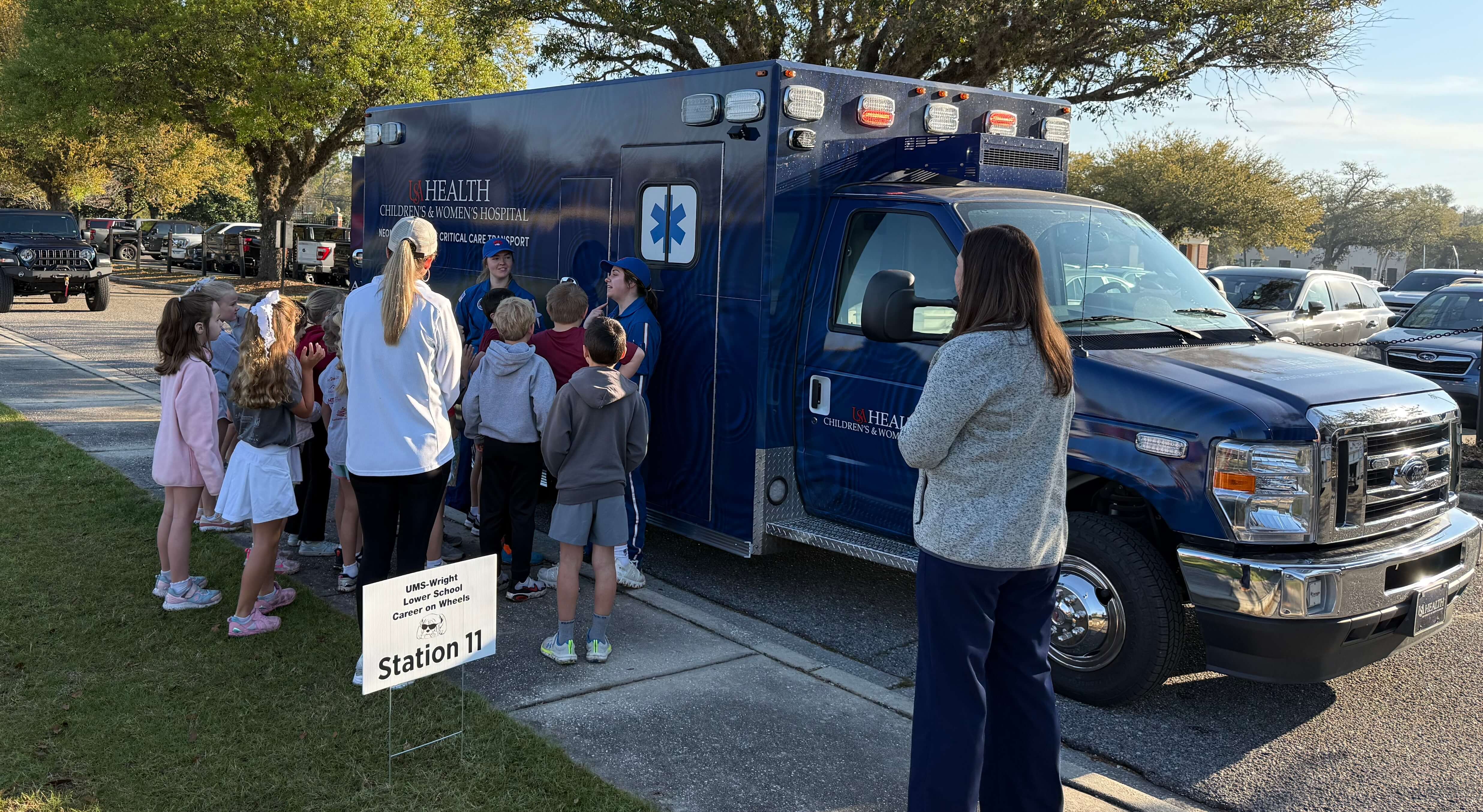 USA Health participated in UMS-Wright’s Careers on Wheels day recently, sharing what they do and how they use their vehicles to do their jobs.