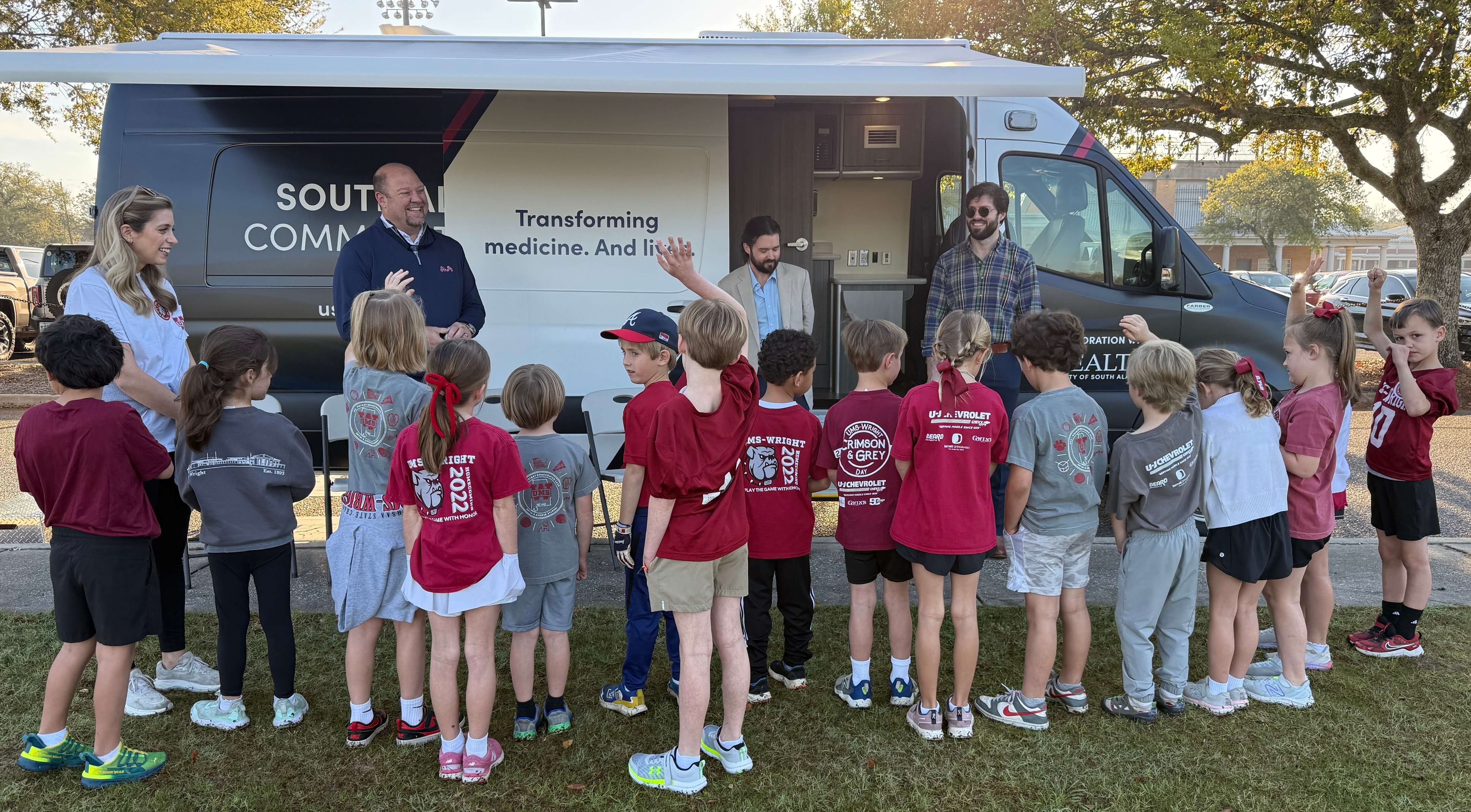 USA Health participated in UMS-Wright’s Careers on Wheels day recently, sharing what they do and how they use their vehicles to do their jobs.