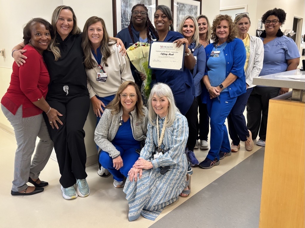 Tiffany Mack, a medical assistant at the Mitchell Cancer Institute, has been named employee of the month for September.