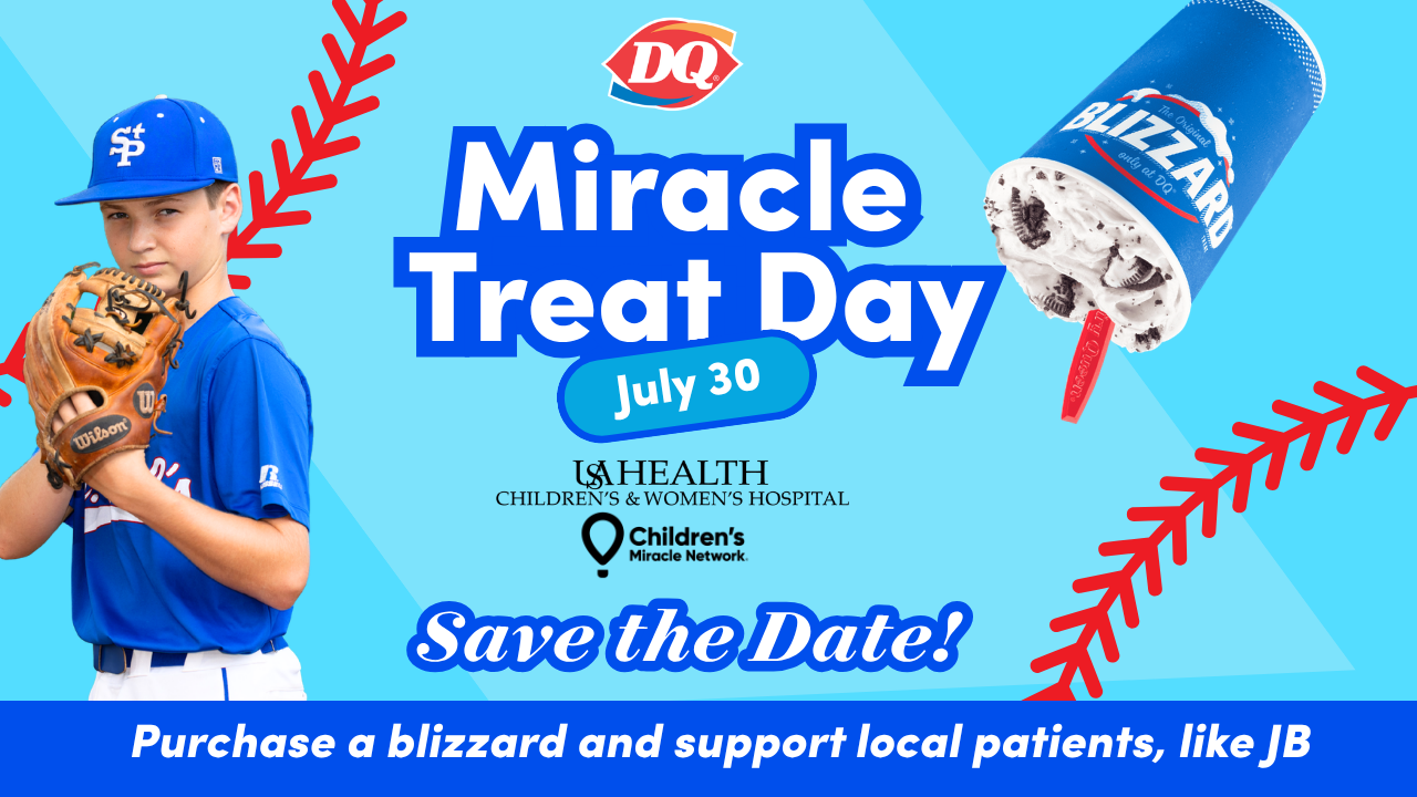 Dairy Queen’s Miracle Treat Day to benefit USA Health Children's & Women's Hospital