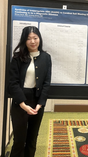 USA Health’s Minye Seok, M.D., presented new research at national nephrology conference.