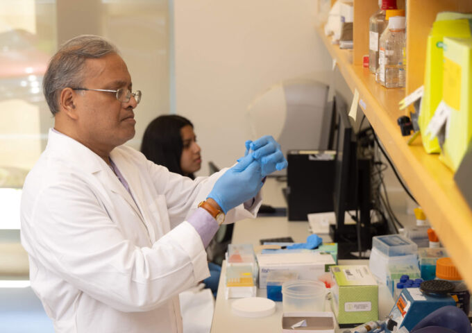 Scientists in research lab