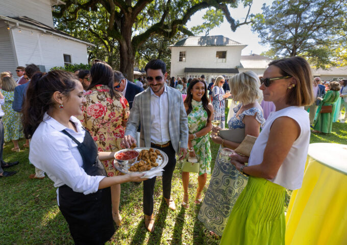 Guests enjoying food