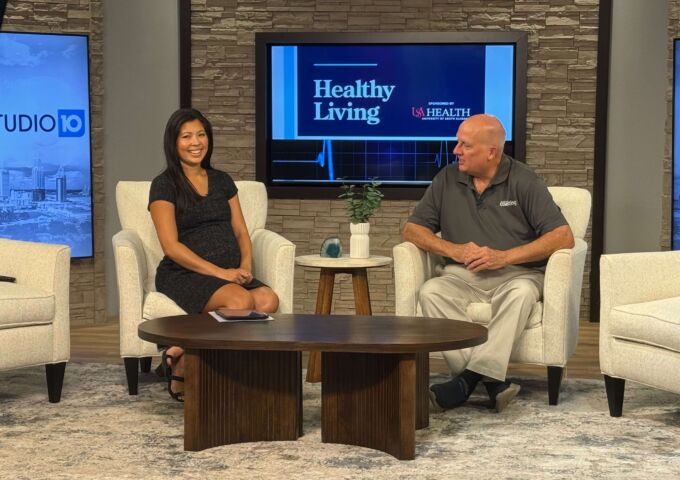 Healthy Living news interview on set