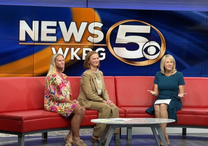 Interview on news set
