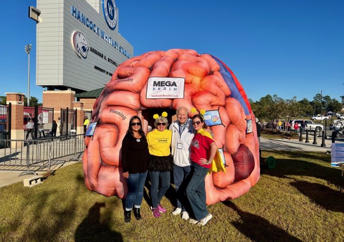 “Big brain” provides interactive, educational experience at USA Health Game Day 