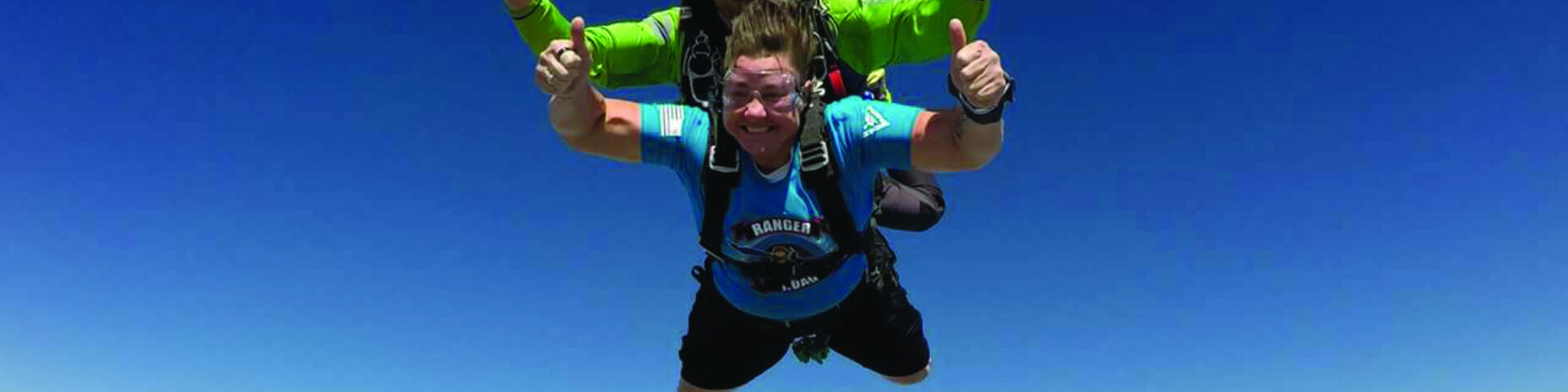Beth Wiggins skydiving