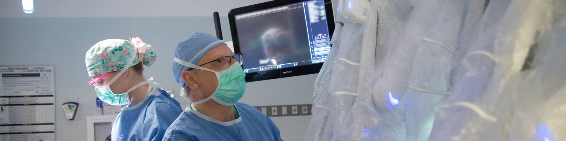 Robotic, laparoscopic esophageal surgery being performed