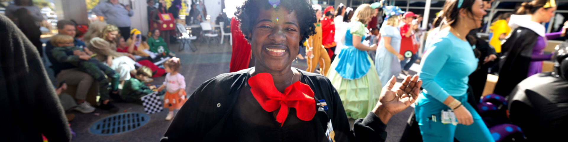 USA Health employee dancing at halloween event