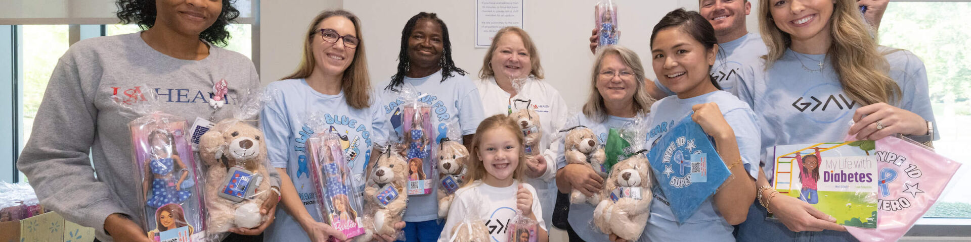 Special Barbies and stuffed bears donated for children with Type 1 diabetes