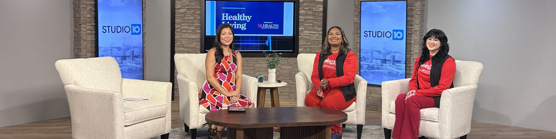 USA Health team members are interviewed on Studio10's Healthy Living segment.