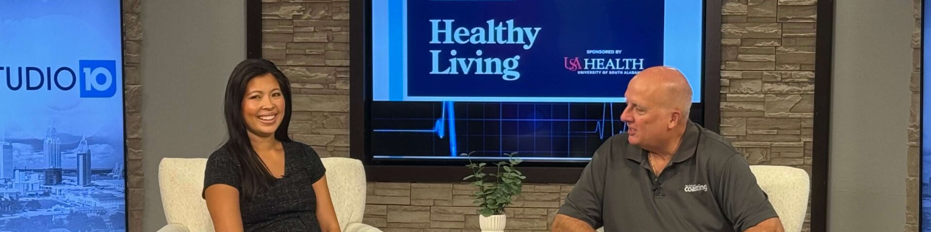 Healthy Living news interview on set