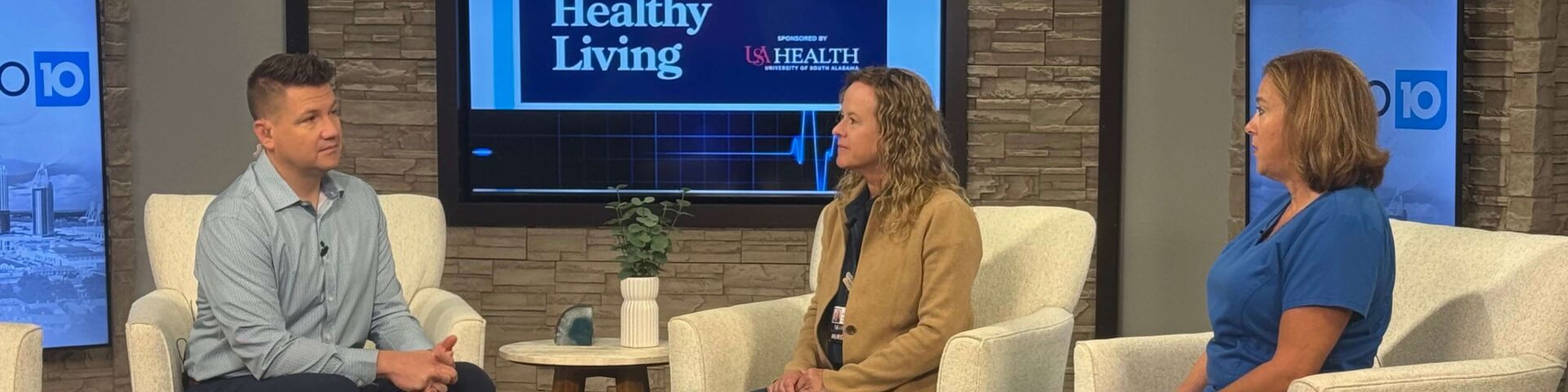 Healthy Living news interview on set