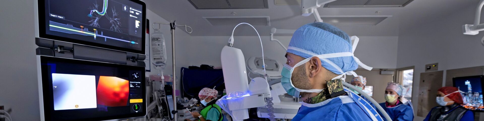 Physican performing robotic surgery