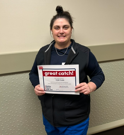 Kolbi Cobb, RN, a nurse in the Progressive Care Unit